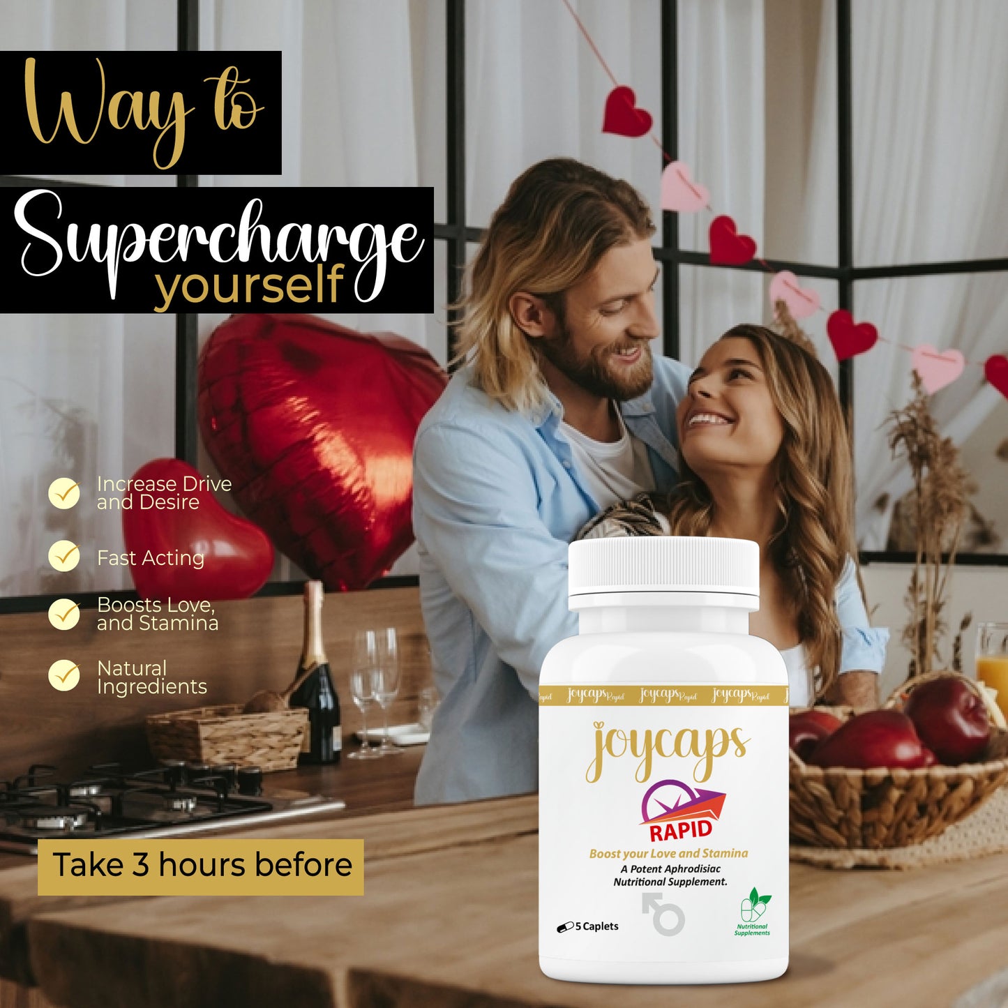 JoyCaps Rapid – Natural Herbal Formula for Instant Energy | 5 Capsules