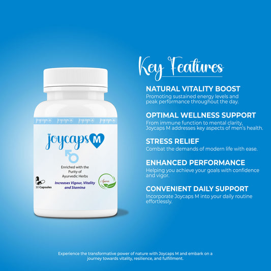 JoyCaps-M | Natural Herbal Supplement for Men's Vitality, Stamina & Hormonal Balance | 30 Capsules